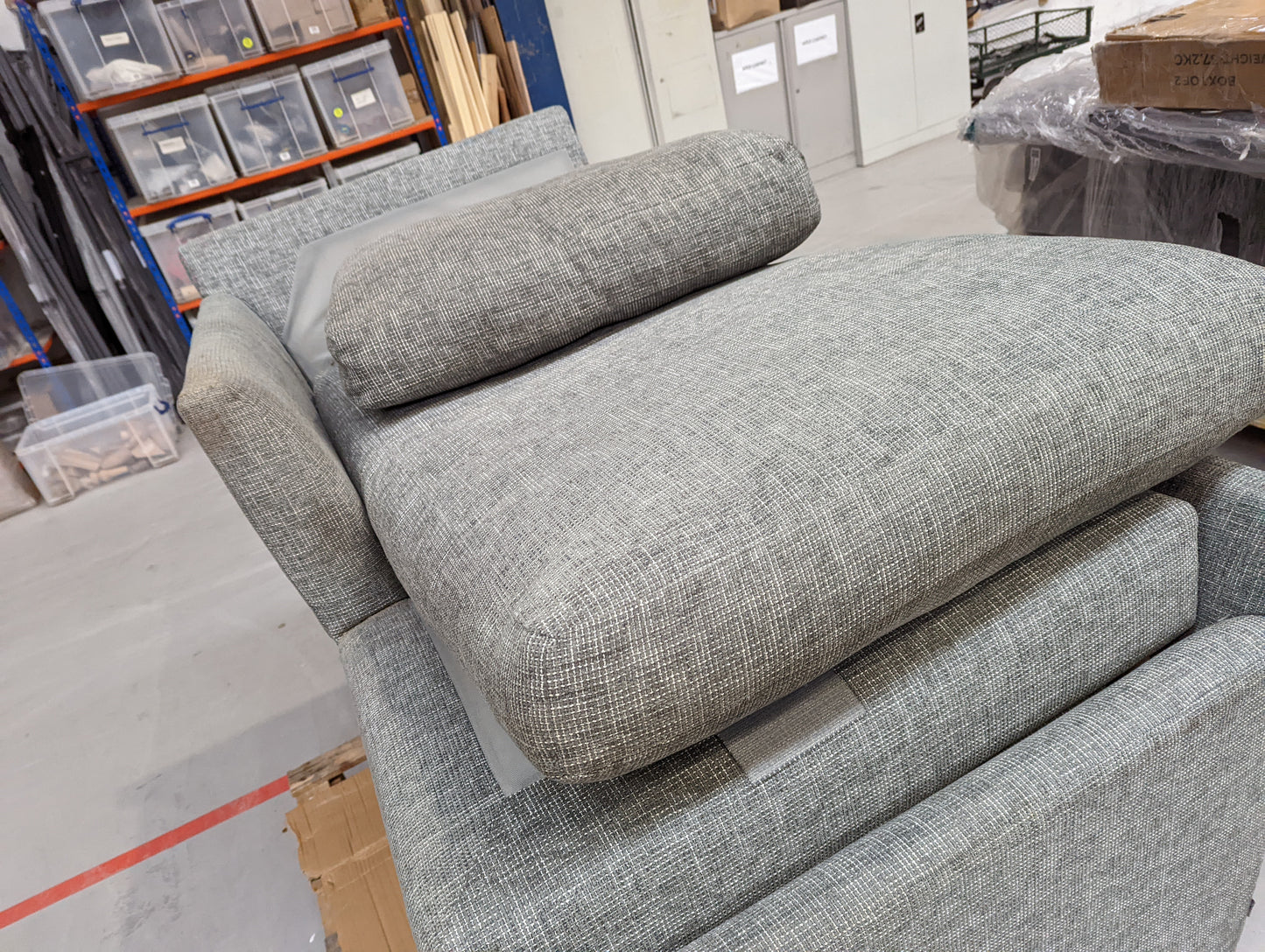 MAS-APM-09012 Grade-C2 Marks & Spencer Oscar Chaise Sofa (Left-Hand) in Dark Grey Textured Weave RRP £1599