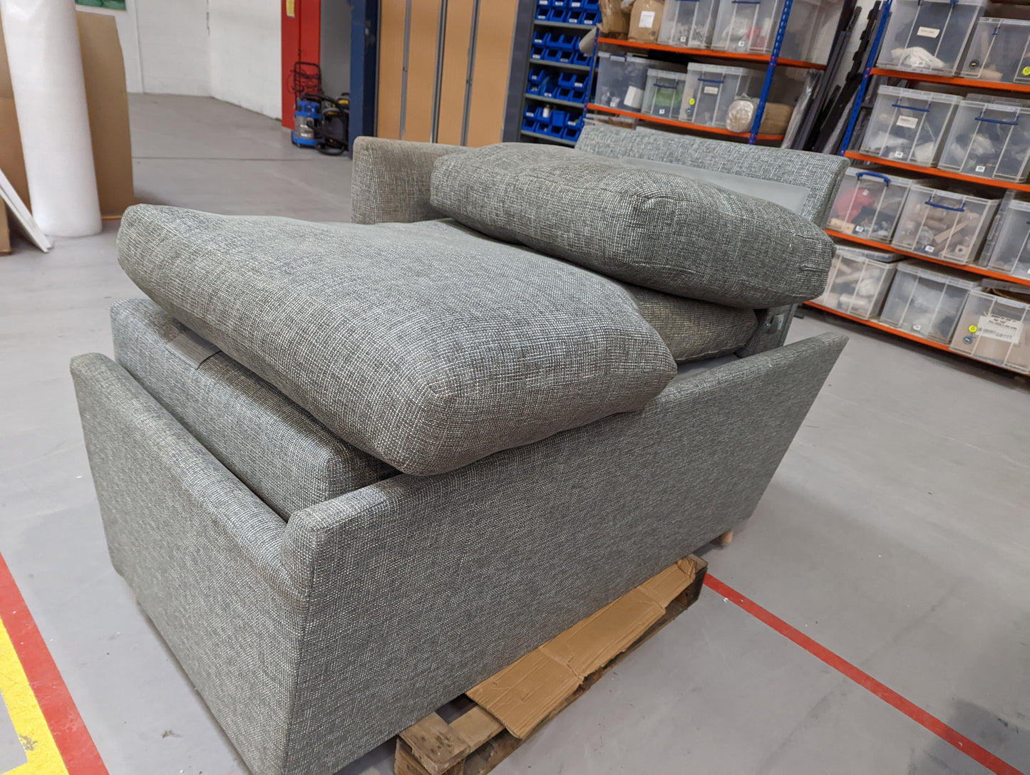 MAS-APM-09012 Grade-C2 Marks & Spencer Oscar Chaise Sofa (Left-Hand) in Dark Grey Textured Weave RRP £1599