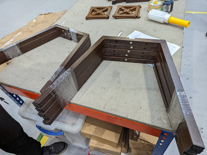 DUS-GOL-09505 Grade-BER Dusk Ava Space Saver 4 Seater Dining Table and Chairs - Cappuccino RRP £329