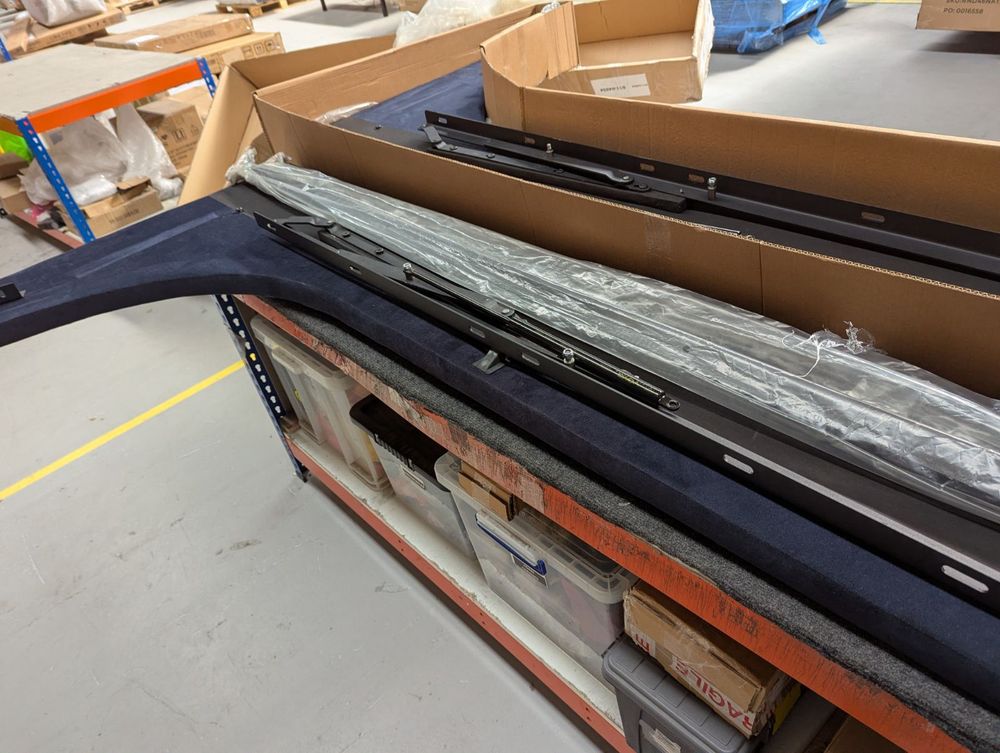 DRE-BED-00014 Grade-BER Dreams Enzo Double Ottoman Bed Navy RRP £1199.00