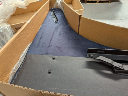 DRE-BED-00014 Grade-BER Dreams Enzo Double Ottoman Bed Navy RRP £1199.00