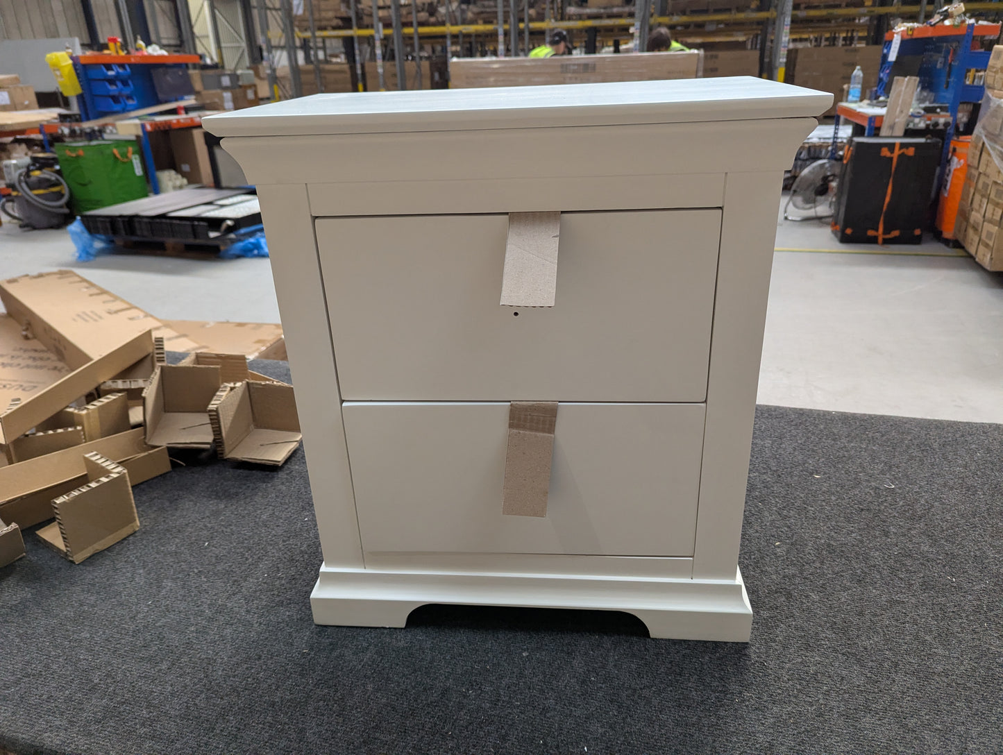 ROS-OUT-00286 Grade-B Roseland Furniture Colette 2 Drawer Bedside Table RRP £169.95