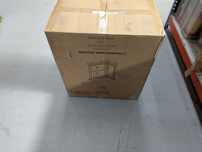 ROS-OUT-00286 Grade-B Roseland Furniture Colette 2 Drawer Bedside Table RRP £169.95