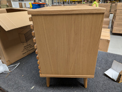 ROS-OUT-00400 Grade-B Roseland Furniture Kari Light Oak Bedside Table RRP £179.95