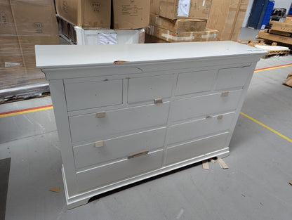 ROS-OUT-00393 Grade-BER Roseland Furniture Colette 4 Over 6 Chest Of Drawers RRP £629.95