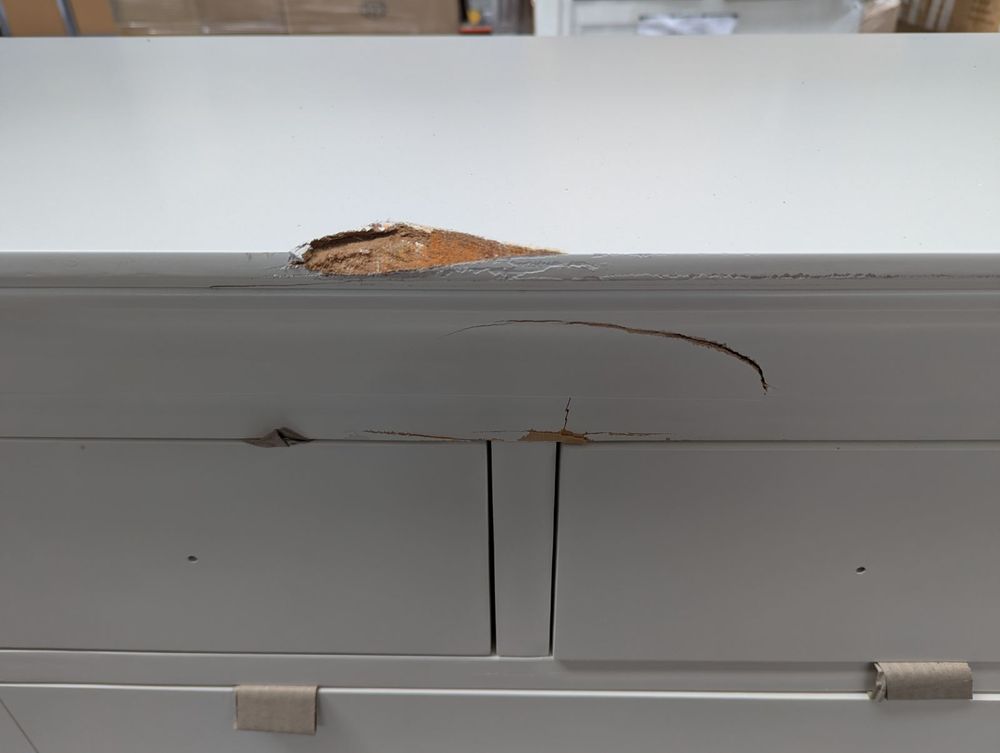 ROS-OUT-00393 Grade-BER Roseland Furniture Colette 4 Over 6 Chest Of Drawers RRP £629.95