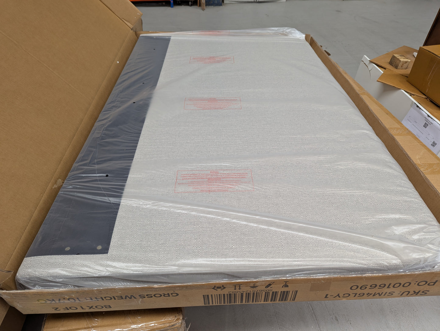 DUS-CC2-04738 Grade-B Dusk Ascot Bed Frame - Stone Grey - Double RRP £259.00