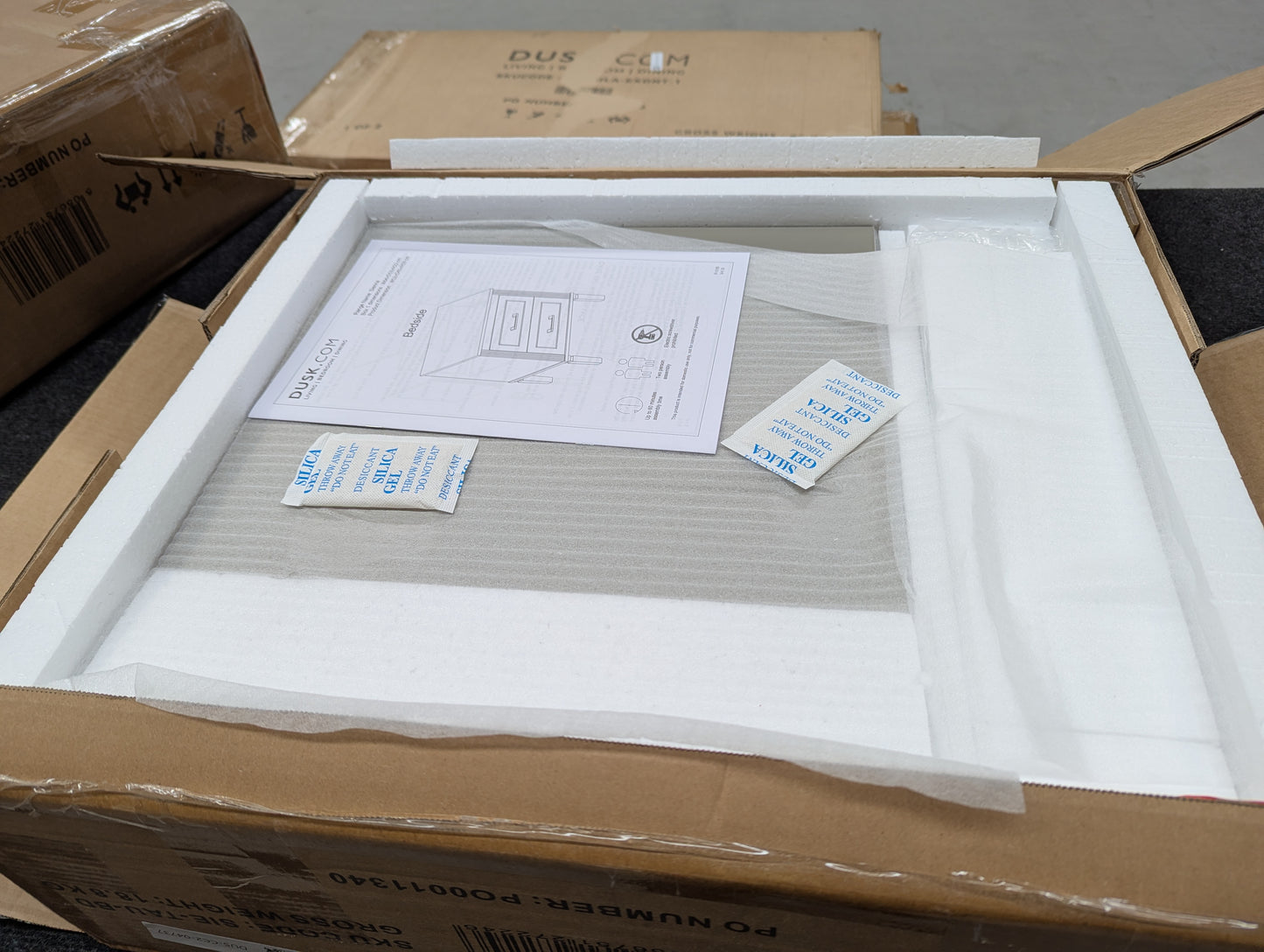 DUS-CC2-04737 Grade-B Dusk Sienna 2 Drawer Bedside Table - Taupe (set of 2) RRP £238.00