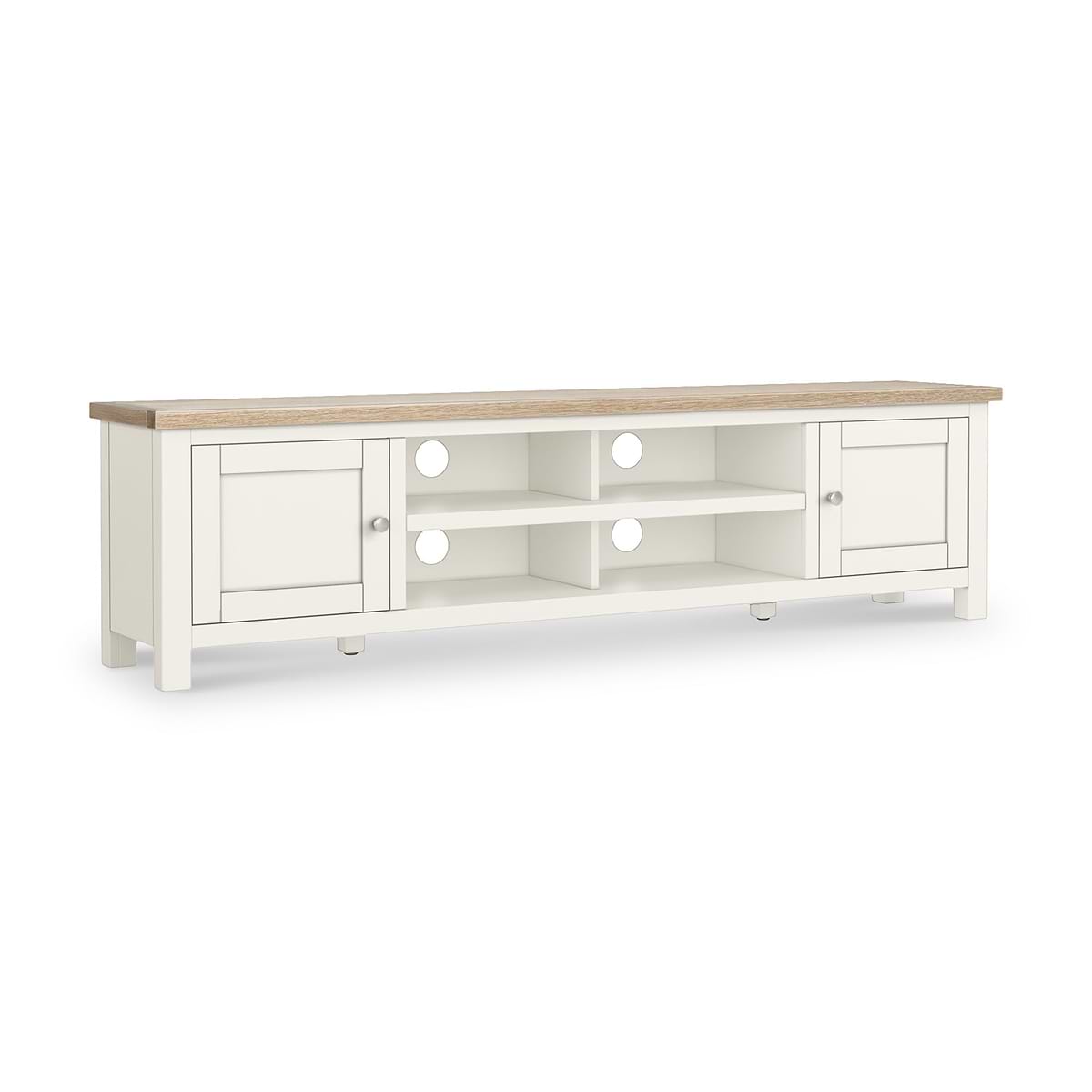 ROS-OUT-00305 Grade-B Roseland Furniture Farro Two Tone 180cm Wide TV Unit RRP £299.95