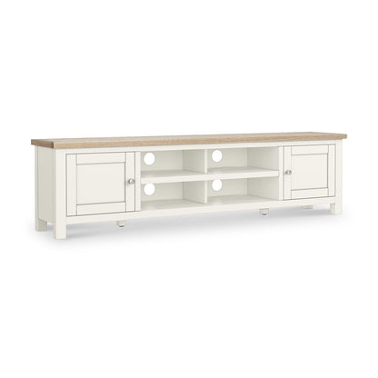 ROS-OUT-00305 Grade-B Roseland Furniture Farro Two Tone 180cm Wide TV Unit RRP £299.95