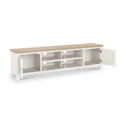 ROS-OUT-00305 Grade-B Roseland Furniture Farro Two Tone 180cm Wide TV Unit RRP £299.95
