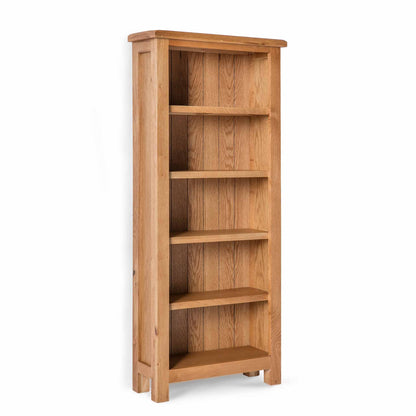 ROS-OUT-00643 Grade-C1 Roseland Furniture Surrey Oak Slim Bookcase RRP £179.95