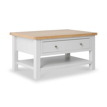 ROS-OUT-00530 Grade-C1 Roseland Furniture Farrow Cream Coffee Table RRP £174.95