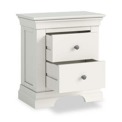 ROS-OUT-00286 Grade-B Roseland Furniture Colette 2 Drawer Bedside Table RRP £169.95