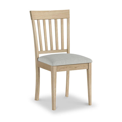 ROS-OUT-00349 Grade-C1 Roseland Furniture Riley Oak Dining Chair RRP £79.95