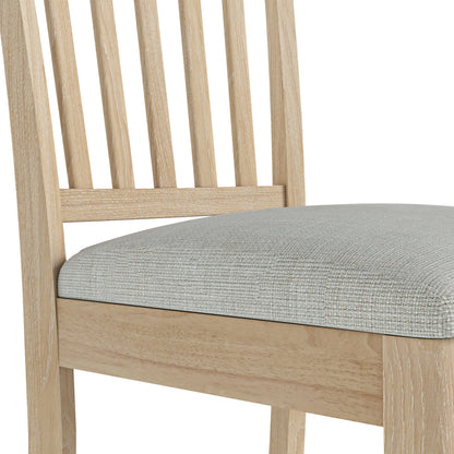 ROS-OUT-00348 Grade-C1 Roseland Furniture Riley Oak Dining Chair RRP £79.95