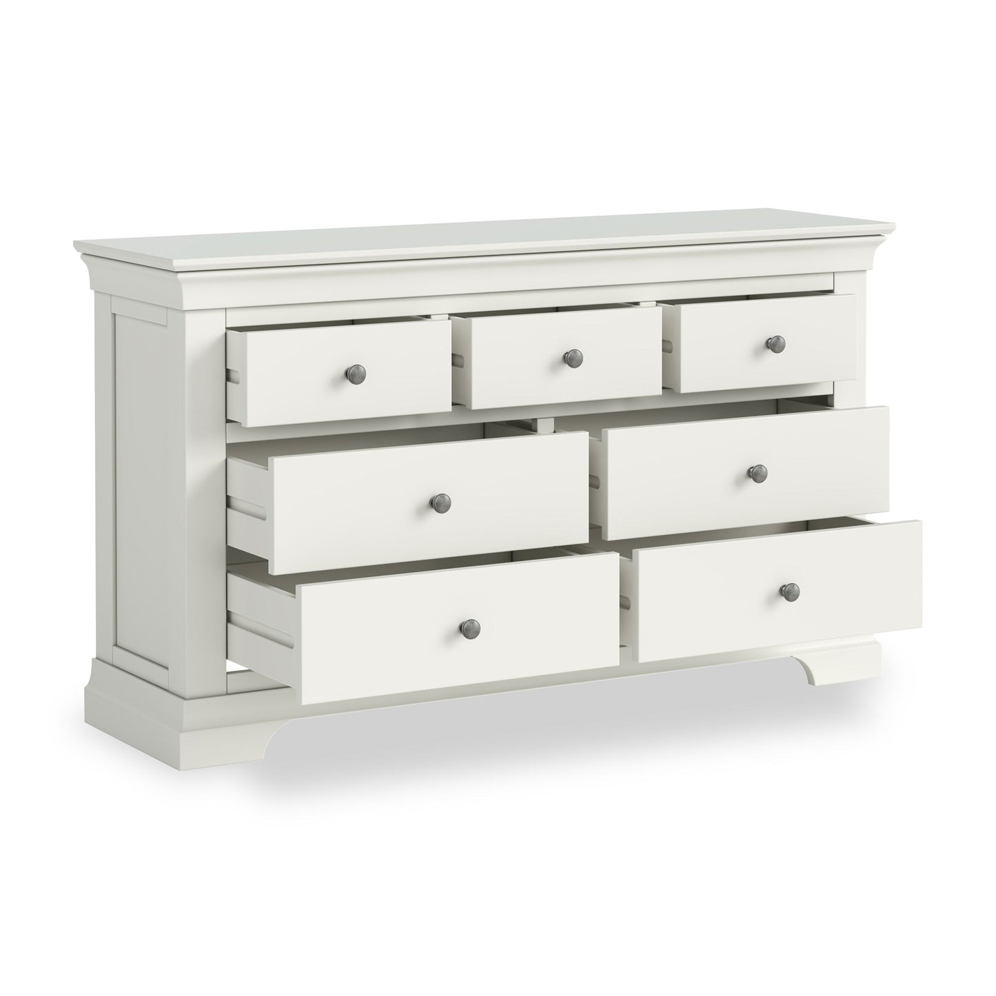 ROS-OUT-00332 Grade-C1 Roseland Furniture Colette 3 Over 4 Chest Of Drawers RRP £399.95