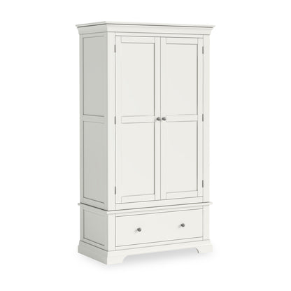 ROS-OUT-00415 Grade-C1 Roseland Furniture Colette Double Wardrobe & Drawer RRP £629.95