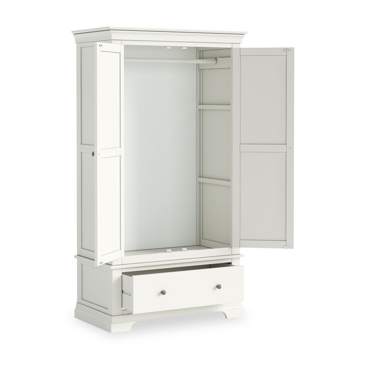 ROS-OUT-00415 Grade-C1 Roseland Furniture Colette Double Wardrobe & Drawer RRP £629.95
