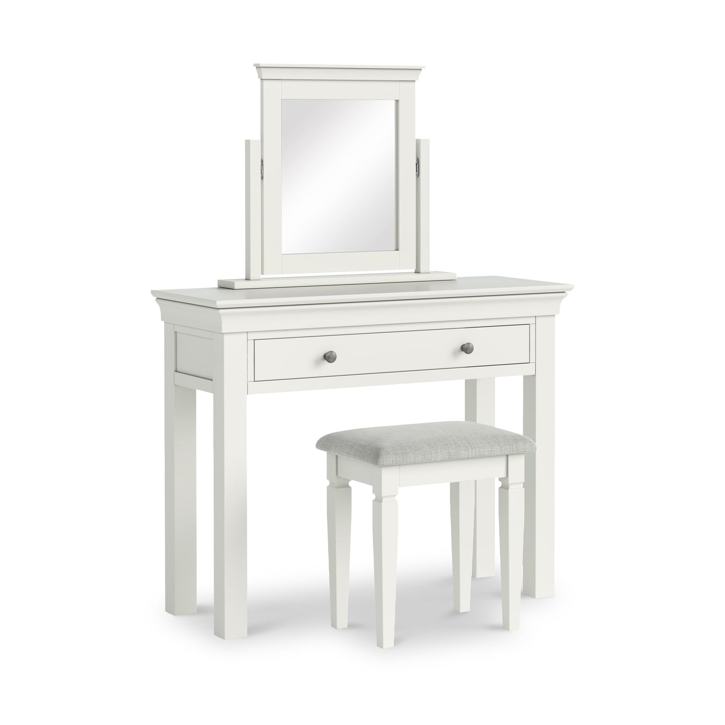 ROS-OUT-00414 Grade-BER Roseland Furniture Colette Dressing Table Set - Cream RRP £299.95
