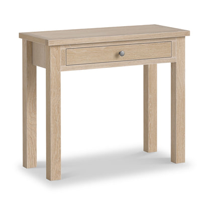 ROS-OUT-00251 Grade-C1 Roseland Furniture Trelan Washed Oak Single Drawer Dressing Table RRP £164.95