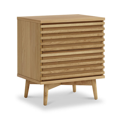 ROS-OUT-00400 Grade-B Roseland Furniture Kari Light Oak Bedside Table RRP £179.95