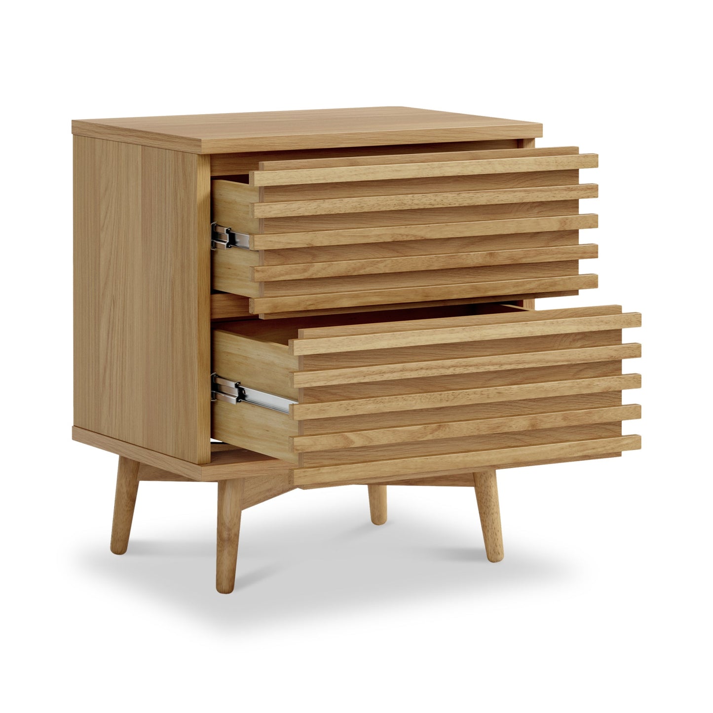 ROS-OUT-00400 Grade-B Roseland Furniture Kari Light Oak Bedside Table RRP £179.95