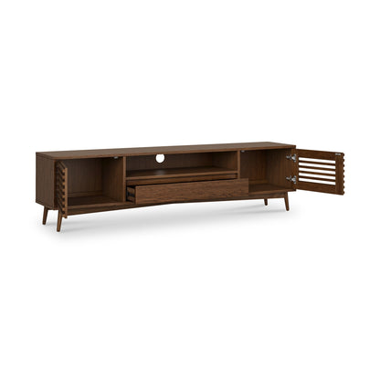 ROS-OUT-00156 Grade-C3 Roseland Furniture Kari Dark Oak Extra Wide 190cm TV Unit RRP £399.95