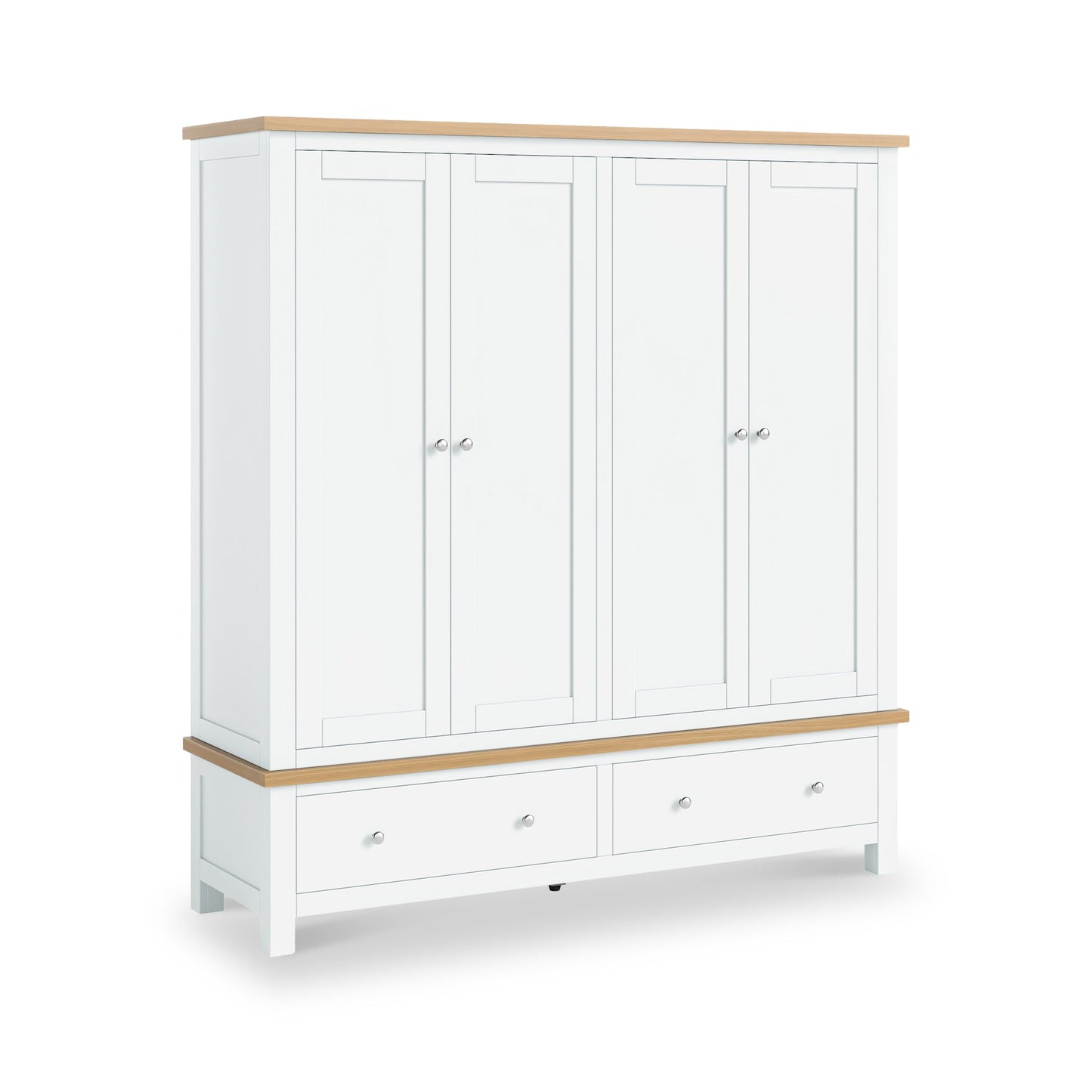 ROS-OUT-00386 Grade-C1 Roseland Furniture Farrow 4 Door Wardrobe with 2 Drawers RRP £899.95
