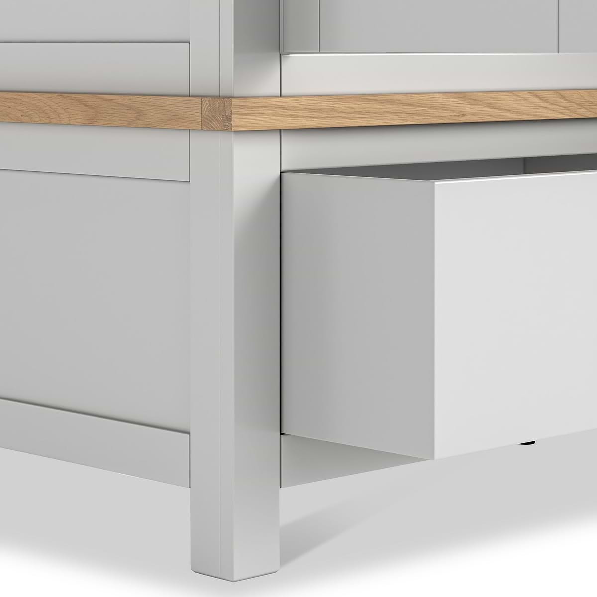 ROS-OUT-00387 Grade-B Roseland Furniture Farro 4 Door Wardrobe - Grey RRP £829.95