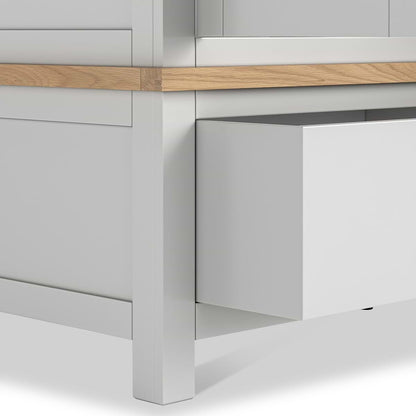 ROS-OUT-00387 Grade-B Roseland Furniture Farro 4 Door Wardrobe - Grey RRP £829.95