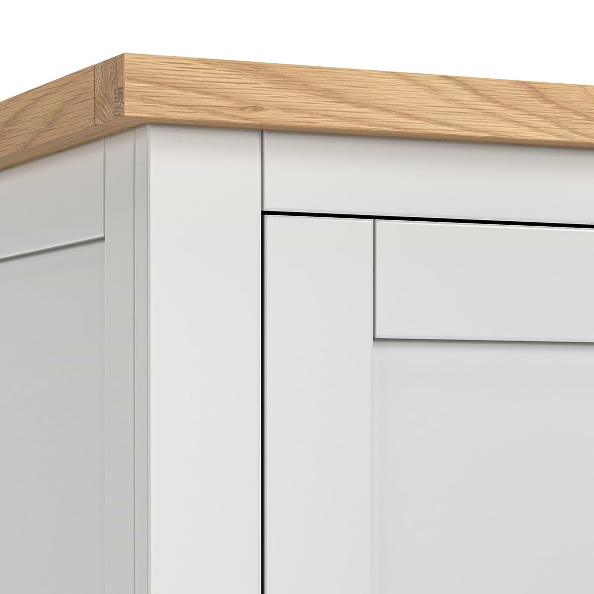 ROS-OUT-00387 Grade-B Roseland Furniture Farro 4 Door Wardrobe - Grey RRP £829.95