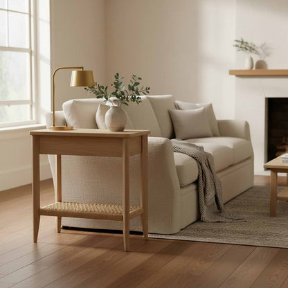 ROS-OUT-00272 Grade-B Roseland Furniture Harborough Oak Sofa Side Table RRP £149.95
