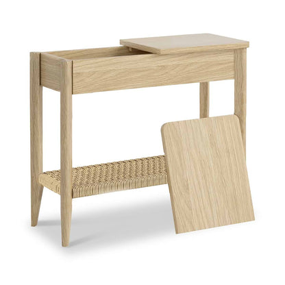 ROS-OUT-00272 Grade-B Roseland Furniture Harborough Oak Sofa Side Table RRP £149.95