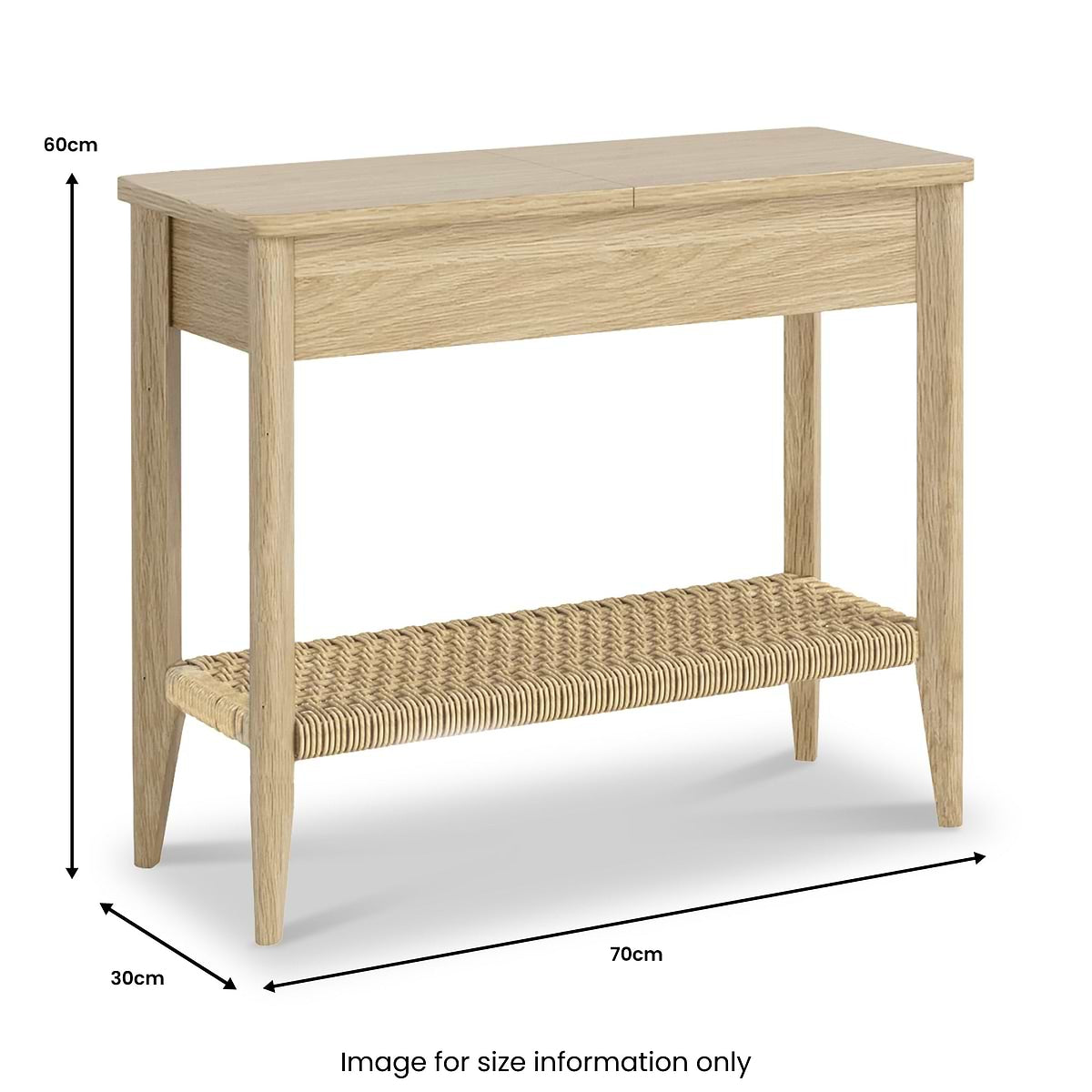 ROS-OUT-00272 Grade-B Roseland Furniture Harborough Oak Sofa Side Table RRP £149.95