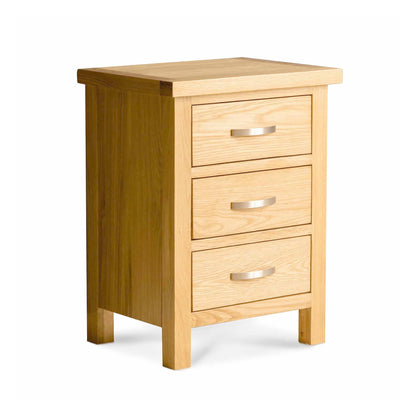 ROS-OUT-00404 Grade-C0 Roseland Furniture London Oak Bedside Table RRP £109.95