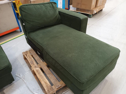 DUS-APM-63038 Grade-C2 Dusk Soho Right Hand Storage Chaise Sofa - Dark Olive RRP £1329 RRP £1329