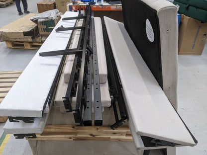 DUS-APM-62530 Grade-BER-DOA Dusk Madison Ottoman Storage Bed - Stone Grey King Size RRP £649