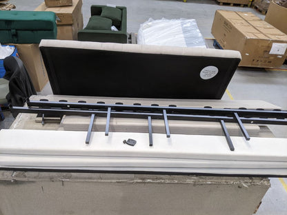 DUS-APM-62530 Grade-BER-DOA Dusk Madison Ottoman Storage Bed - Stone Grey King Size RRP £649