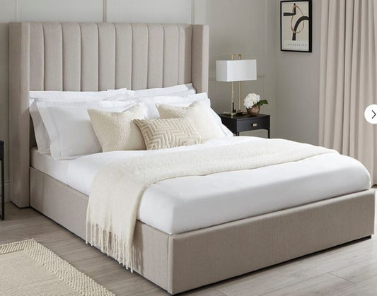 DUS-APM-53959 Grade-BER-DOA Dusk Madison Ottoman Storage Bed - Stone Grey King Size RRP £649