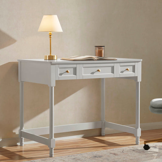 DUS-GOL-02184 Grade-B Dusk Ruby Desk - Light Grey RRP £152