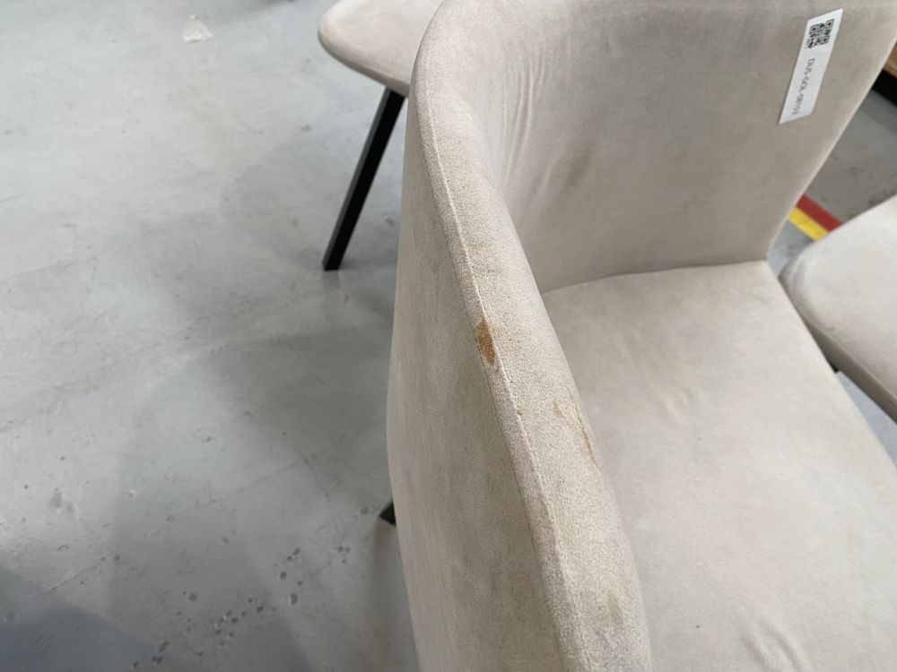 DUS-GOL-08153 Grade-BER Dusk Ava Space Saver 4 Seater Dining Table and Chairs - Black/Sand RRP £449