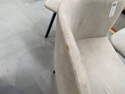 DUS-GOL-08153 Grade-BER Dusk Ava Space Saver 4 Seater Dining Table and Chairs - Black/Sand RRP £449