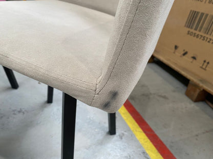 DUS-GOL-08153 Grade-BER Dusk Ava Space Saver 4 Seater Dining Table and Chairs - Black/Sand RRP £449