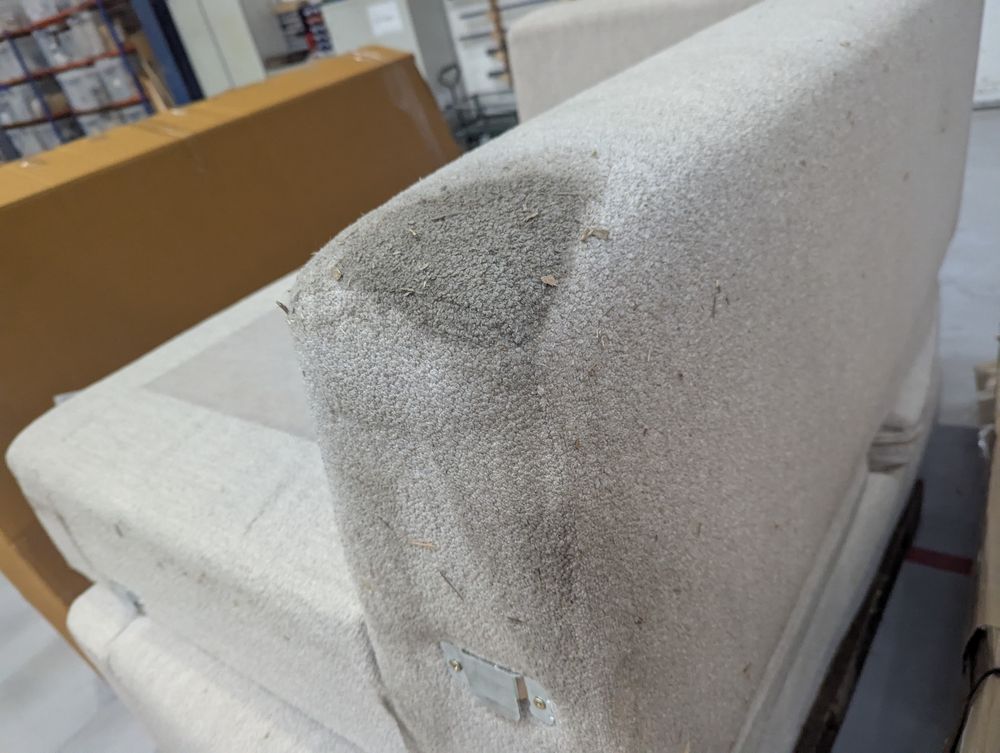 SWO-AP-35492 Grade-BER-DOA Seattle Right Hand Corner Sofa In Natural Boucle RRP £2779