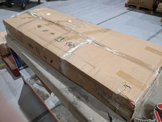 DUS-GOL-02122 Grade-B Dusk Willow Sliding Wardrobe with Drawer - Mango Wood RRP £159