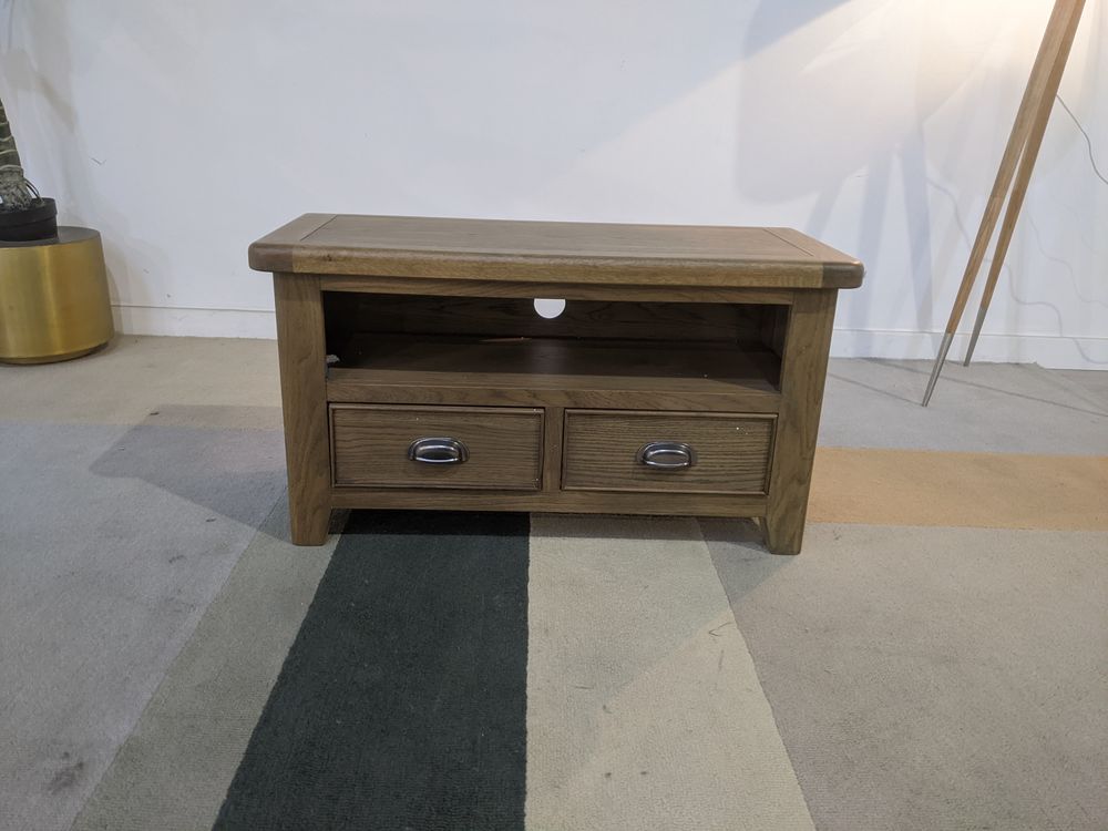 BFW-GOL-00934 Grade-BER Big Furniture Warehouse Holcombe Small TV Unit Dark Brown RRP £199