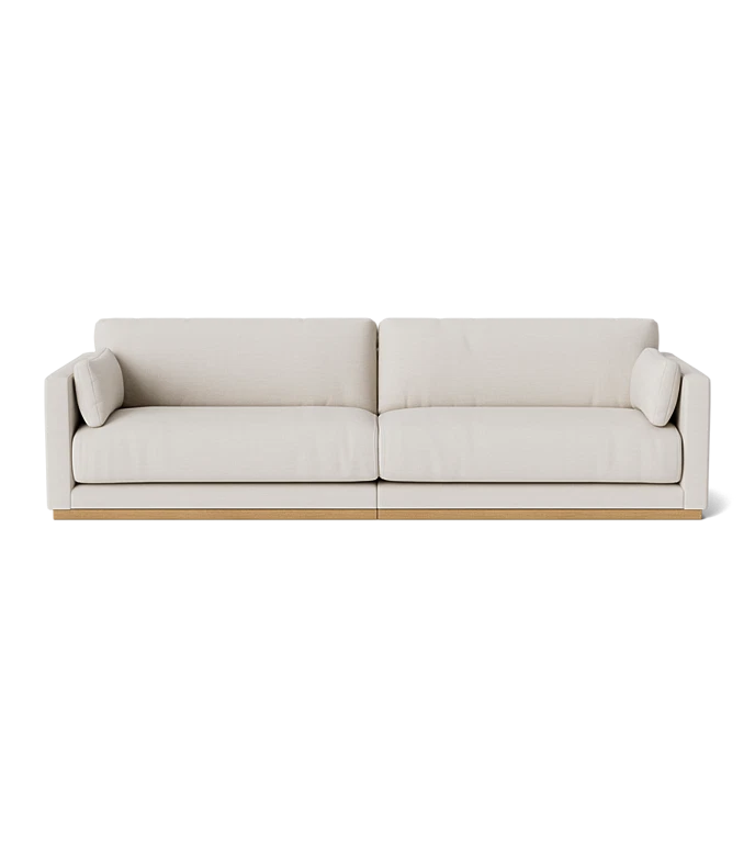 SWO-AP-34562 Grade-BER-DOA Alseund Four Seater Sofa in Alabaster Linen Light Trim RRP £2759