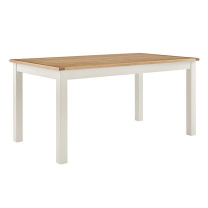 DUS-APM-06063 Dusk Dining Table Grade-B Alice 4-6 Seater- Oak/Cream RRP £209