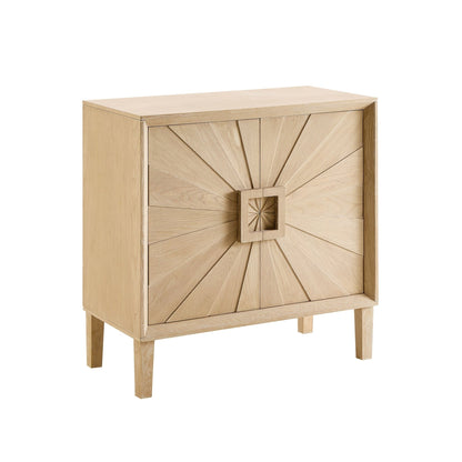 DUS-CC2-04030 Grade-B Dusk Amaya Ash 2 Door Sideboard - Light Wood RRP £229.00